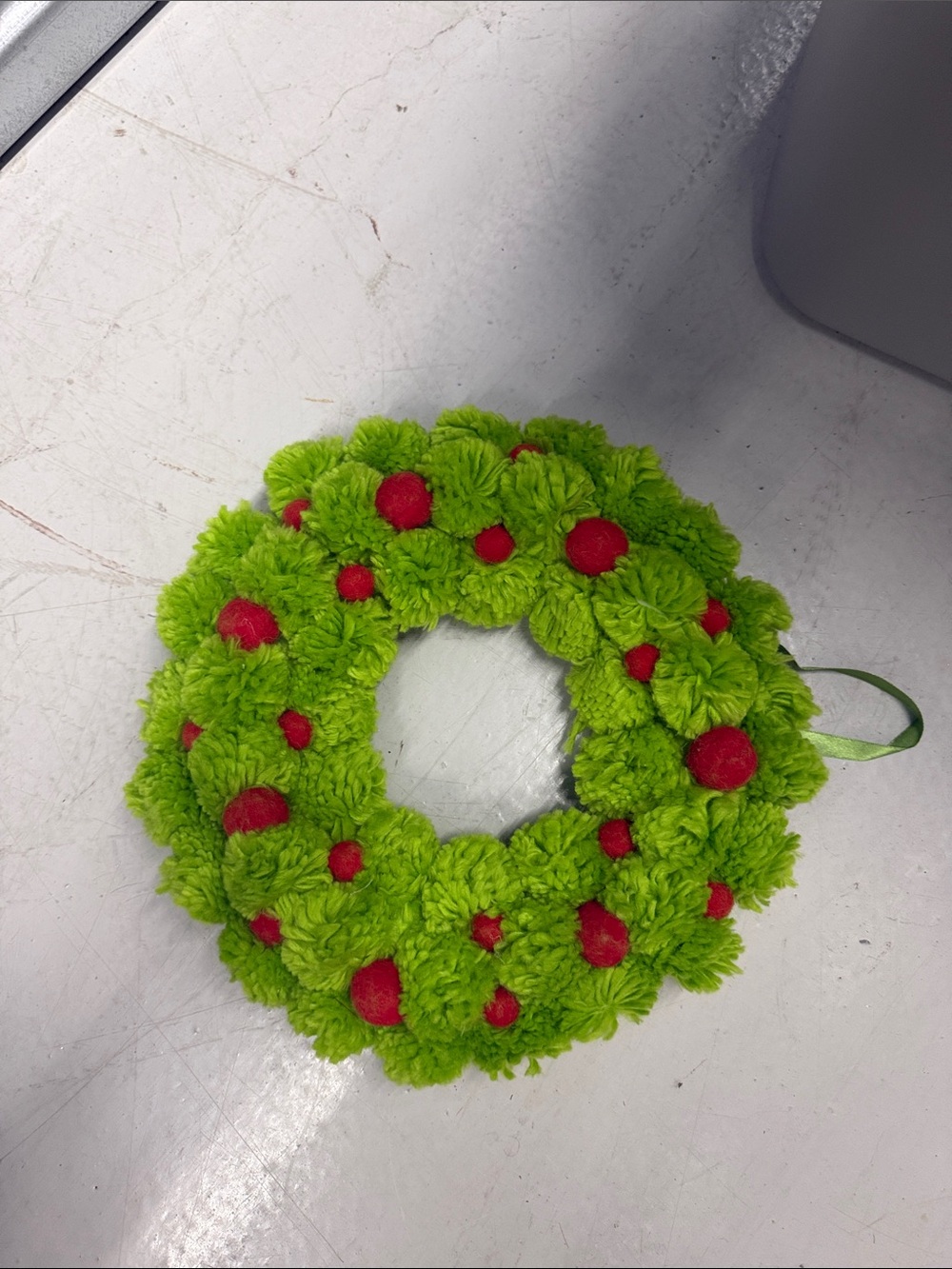 Grinch theme wreath - Green with Red Accents